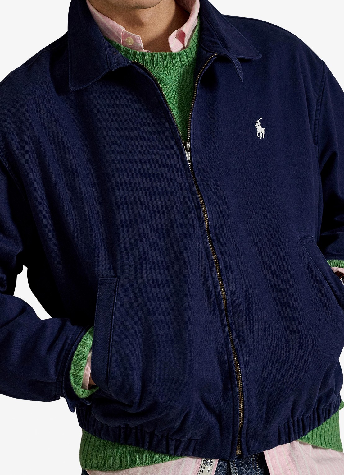 Ralph Lauren Big Bayport bomberjack met steekzakken - detail 4 newport navy