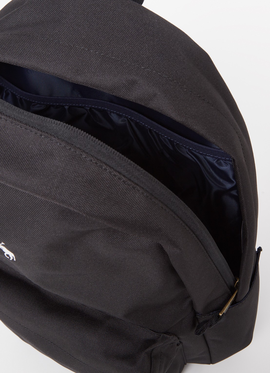Ralph Lauren Big Pony rugzak met logoborduring - detail zwart