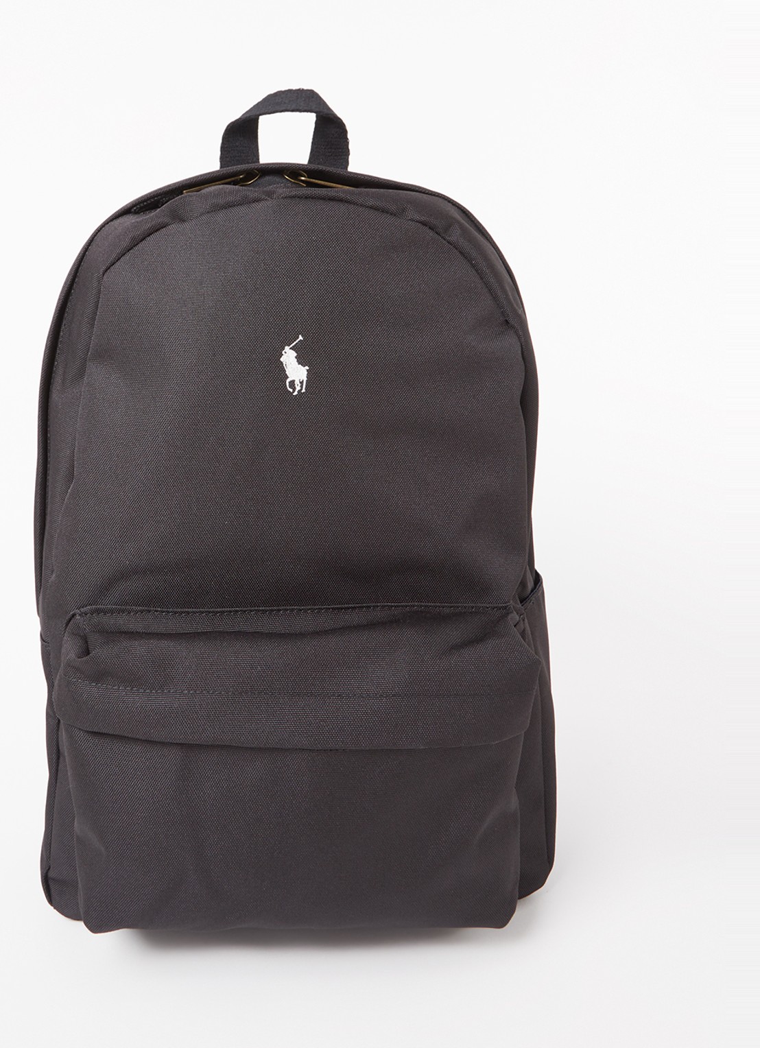 Ralph Lauren Big Pony rugzak met logoborduring - voorkant 2 zwart