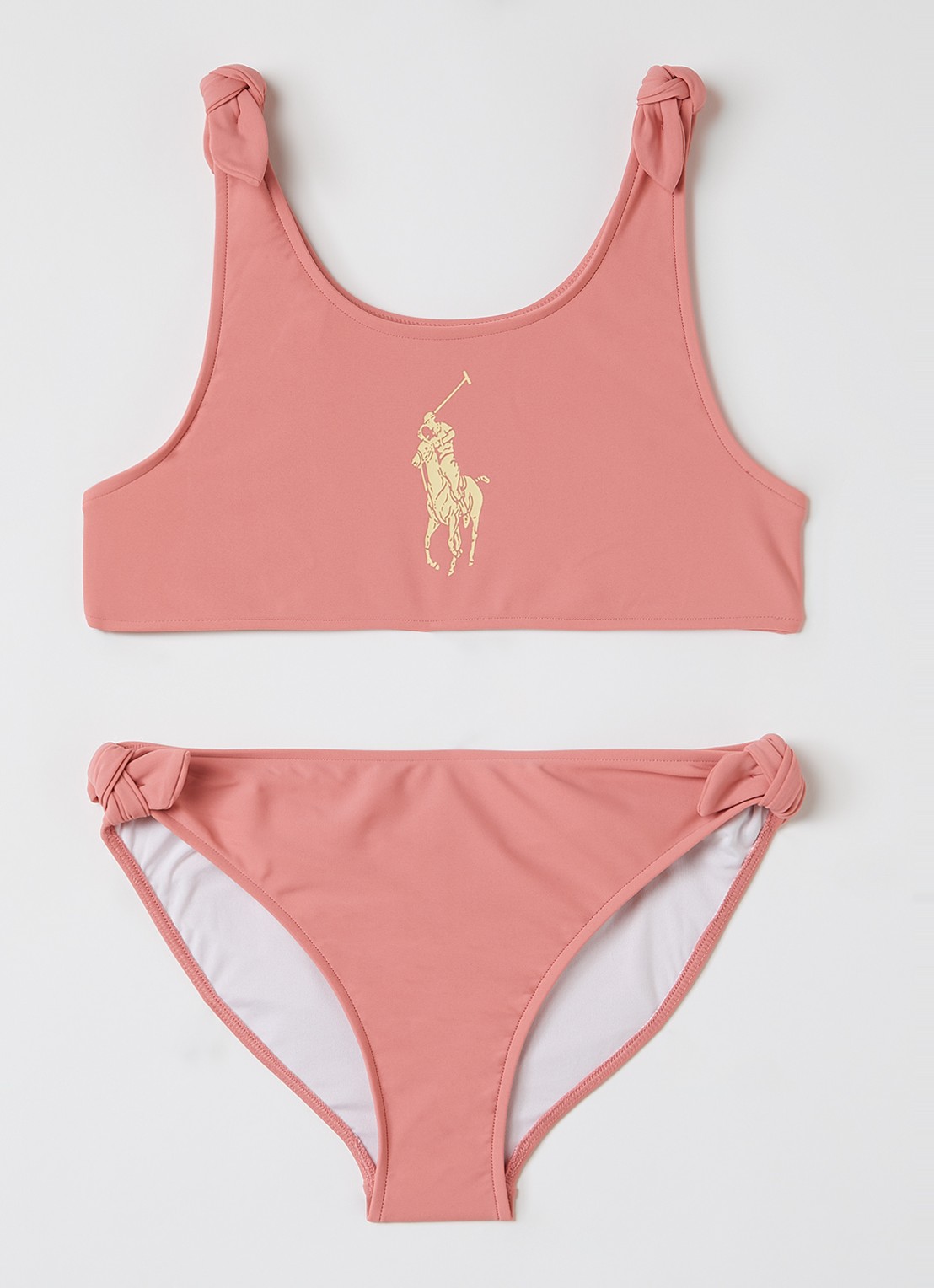 Ralph Lauren Bikiniset met logoprint - voorkant roze