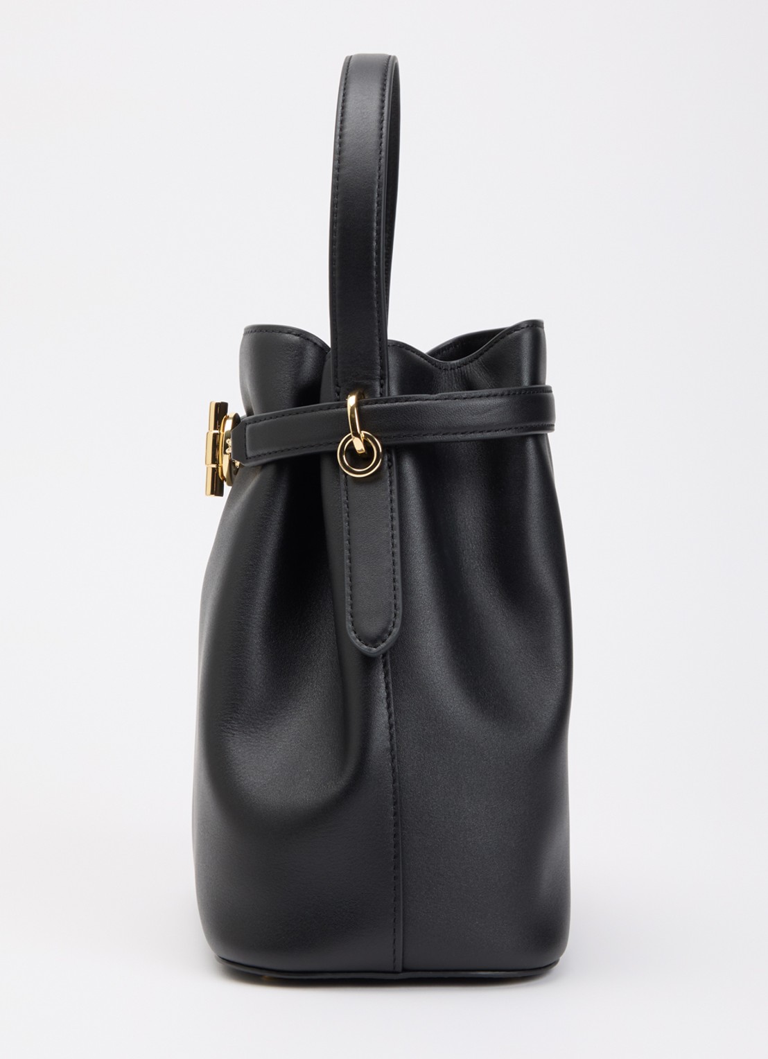 Ralph Lauren Blaike Medium schoudertas van leer met afneembare schouderriem - detail 4 zwart
