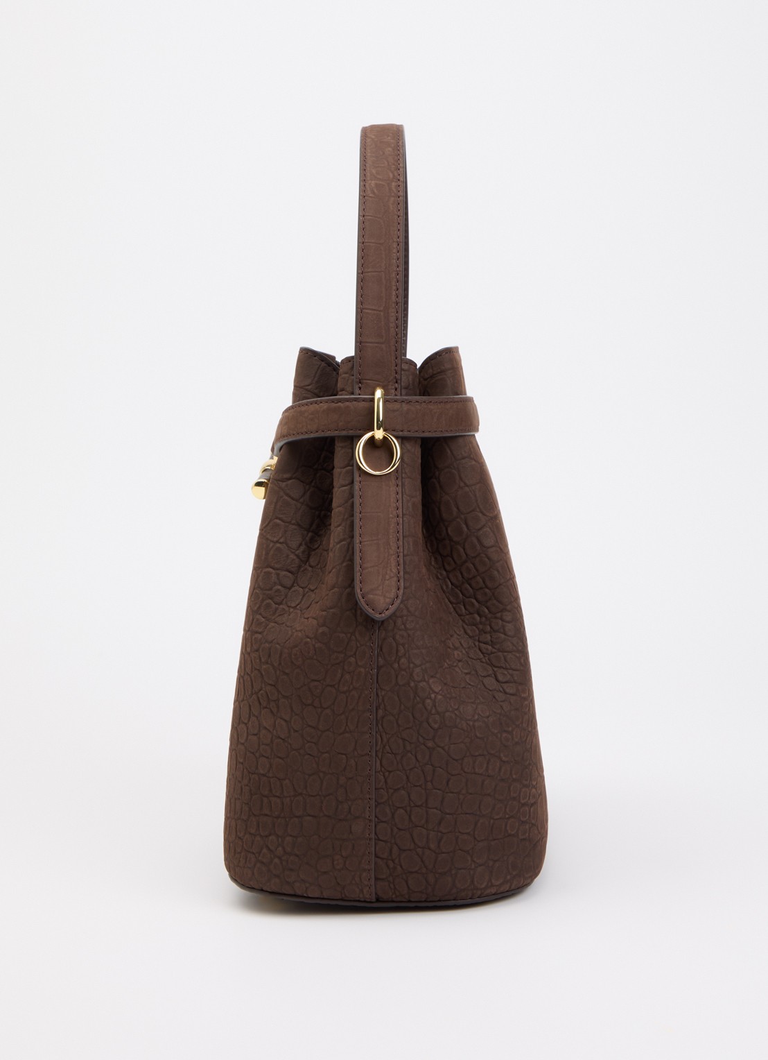 Ralph Lauren Blaike Medium schoudertas van nubuck met afneembare schouderriem - detail 3 lichtbruin