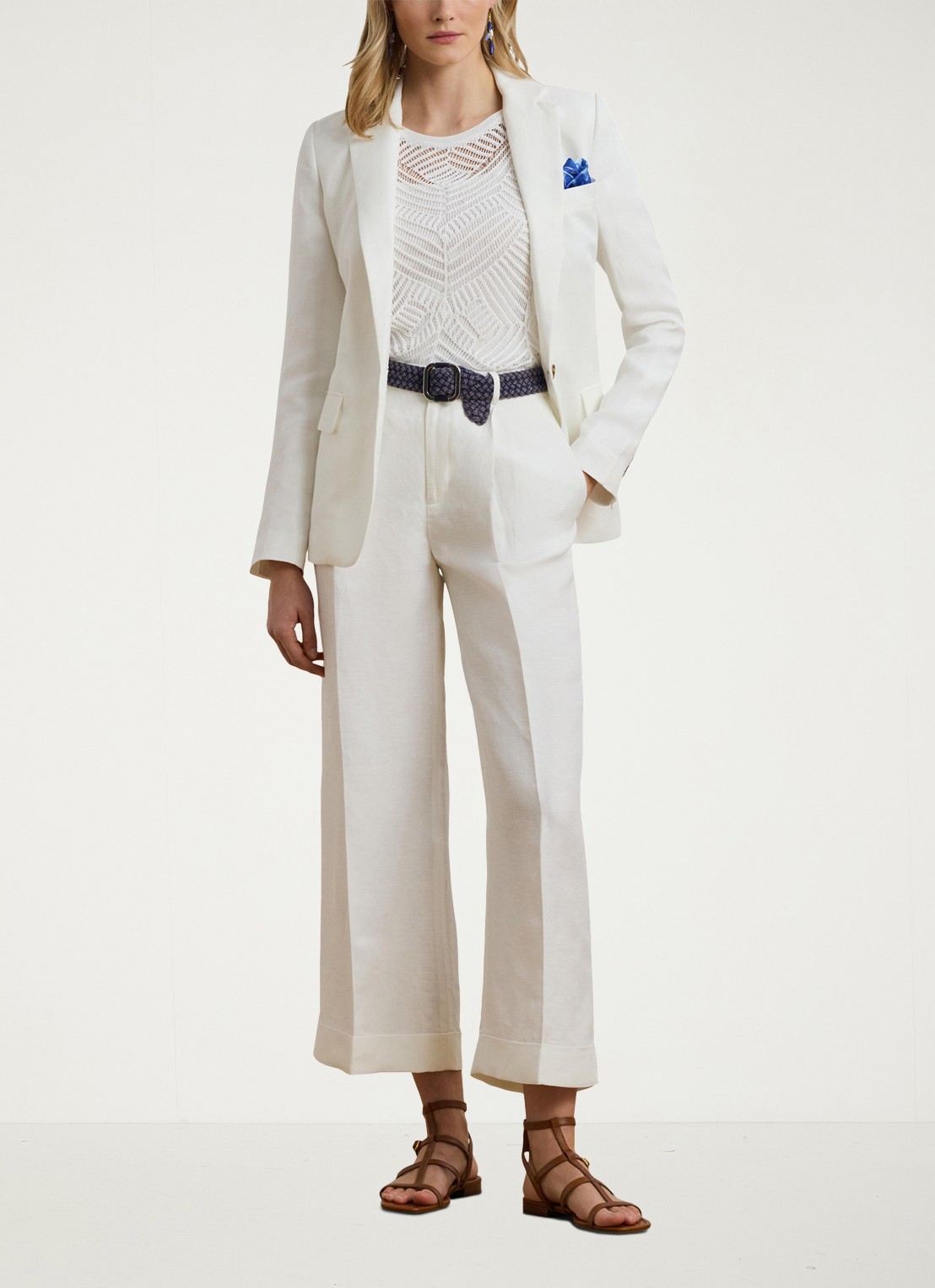 Ralph Lauren Blazer met klepzakken - voorkant 5 wit