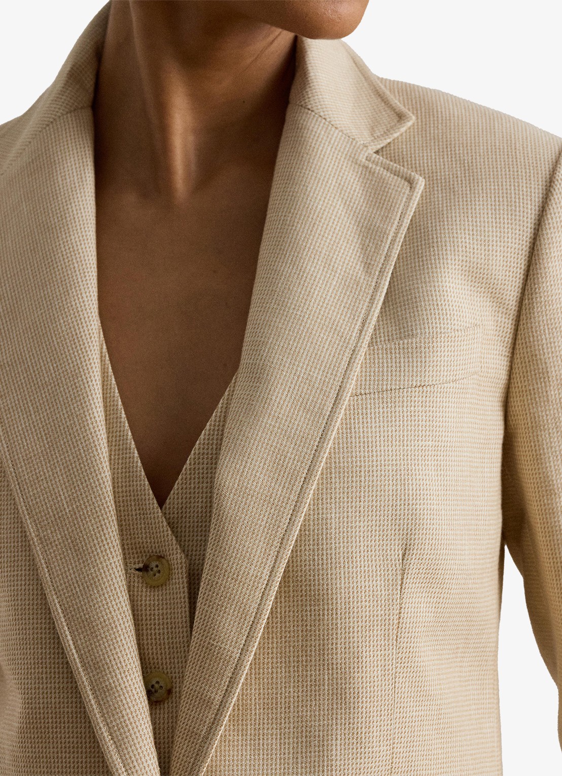 Ralph Lauren Blazer met klepzakken - detail 2 tan/cream / crème