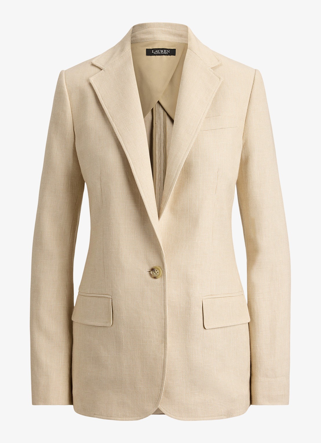Ralph Lauren Blazer met klepzakken - voorkant 4 tan/cream / crème