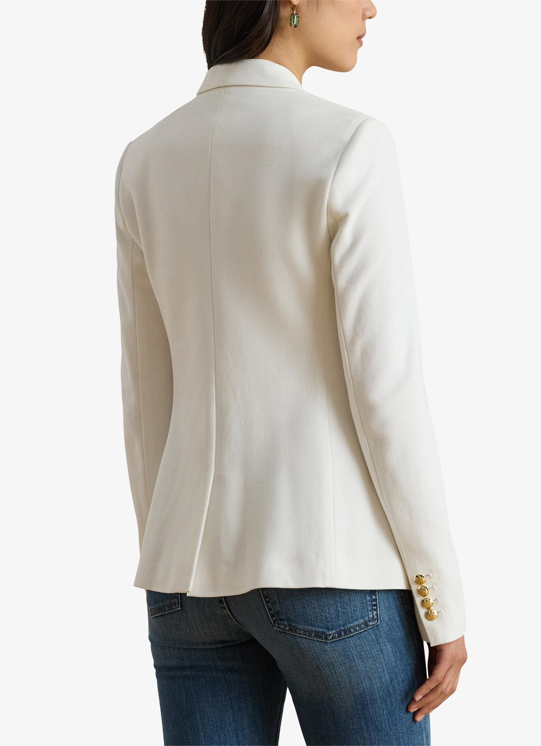 Ralph Lauren Blazer met logoborduring en opgestikte zakken - achterkant 5 wit