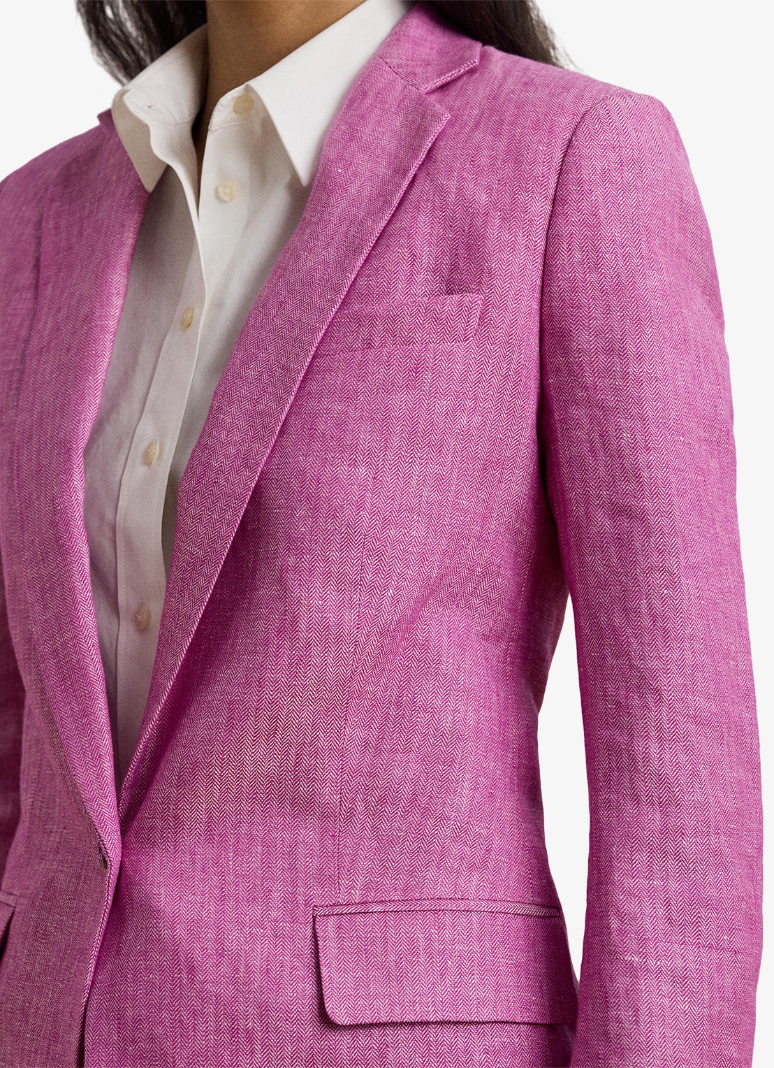 Ralph Lauren Blazer met structuur en klepzakken - detail 5 roze
