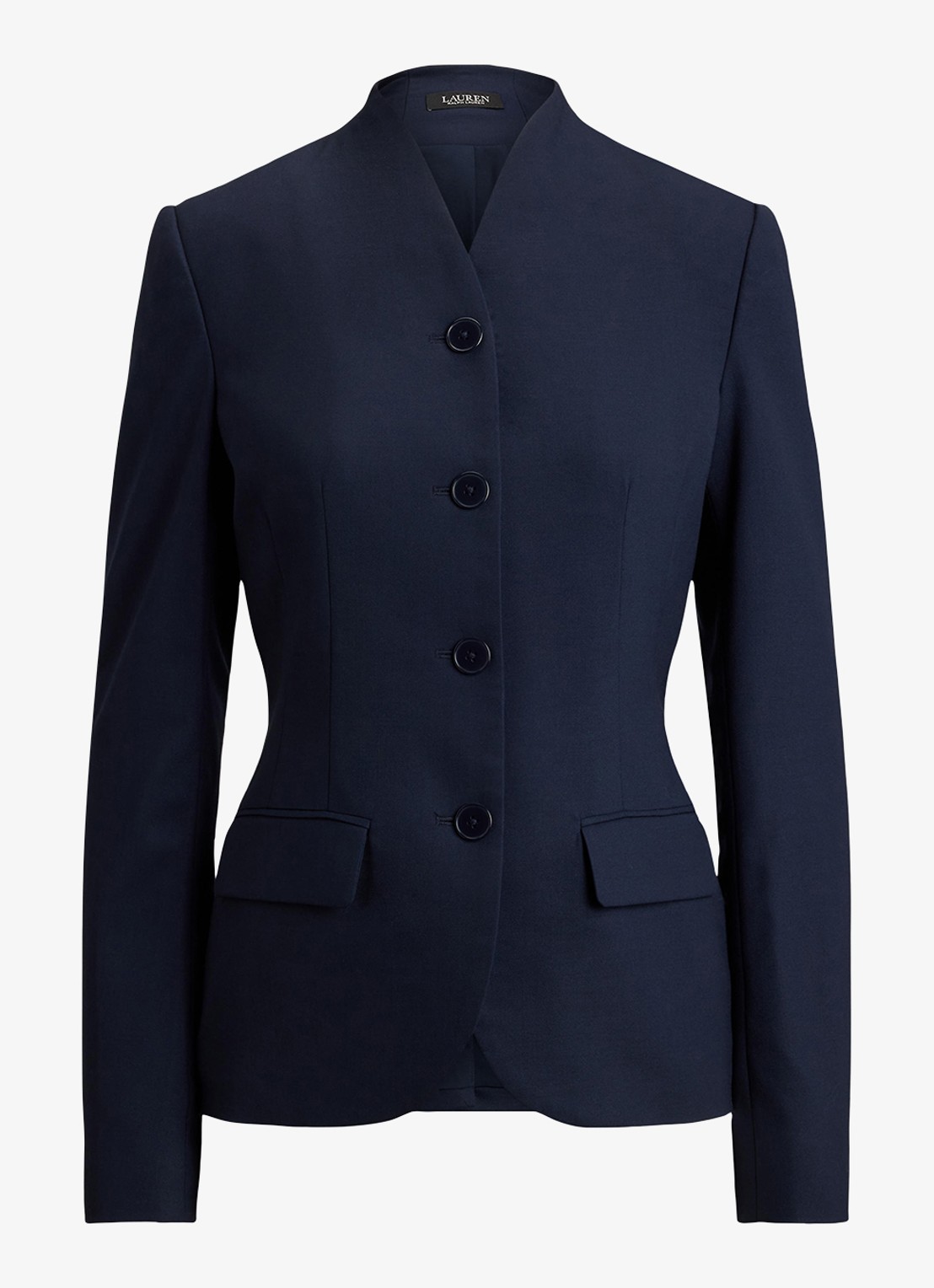 Ralph Lauren Blazer van wol met klepzakken - voorkant 3 lauren navy / blauw