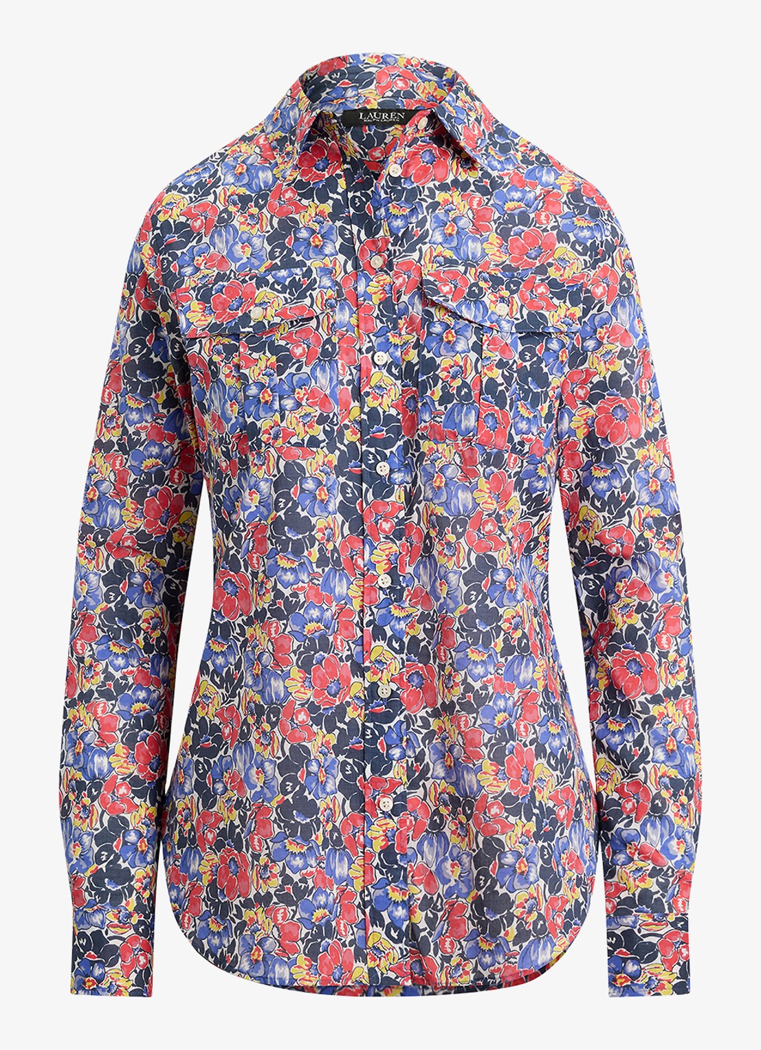 Ralph Lauren Blouse met bloemenprint - voorkant 3 red / rood