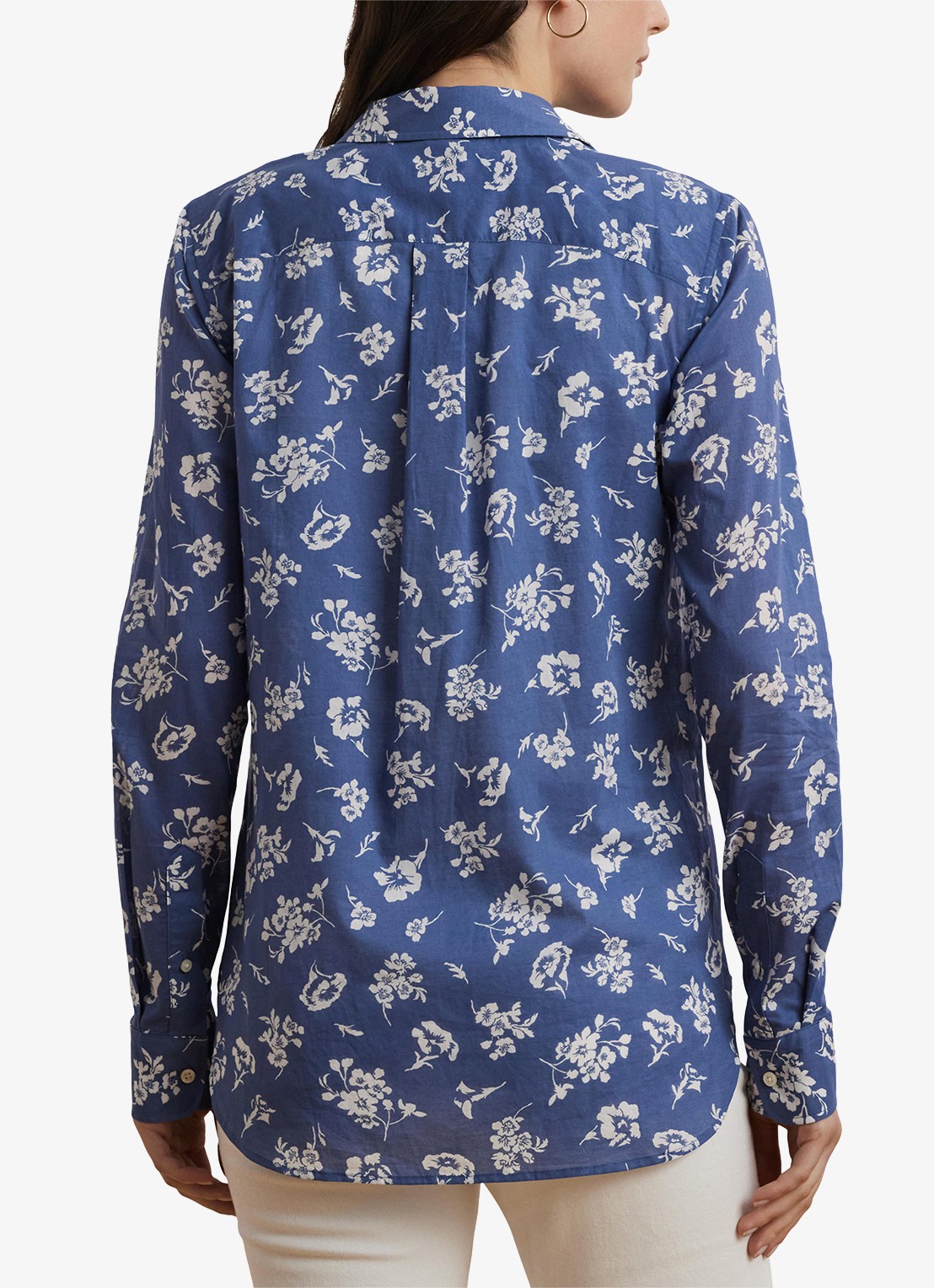 Ralph Lauren Blouse met borstzakken en print - achterkant 5 blauw