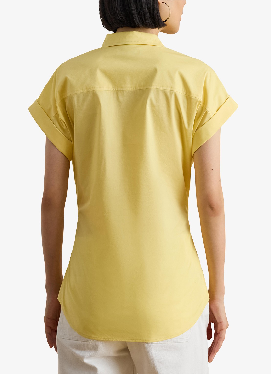 Ralph Lauren Blouse met geknoopt detail - achterkant 3 geel
