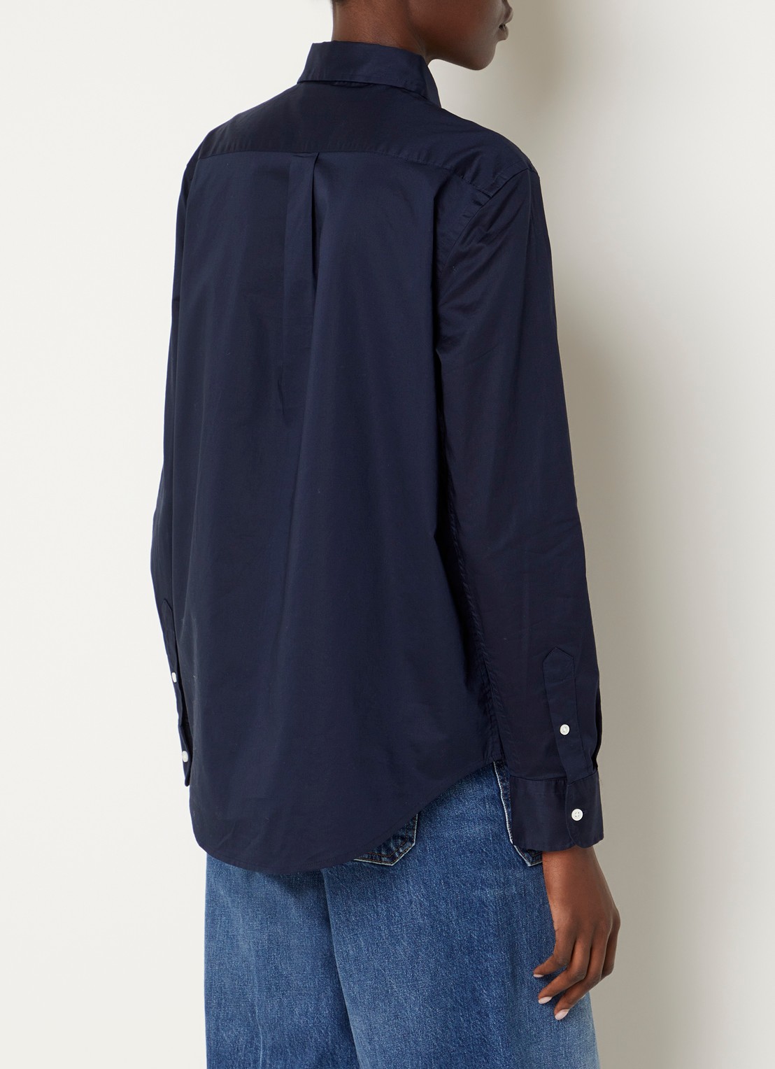 Ralph Lauren Blouse met logo - achterkant 4 donkerblauw
