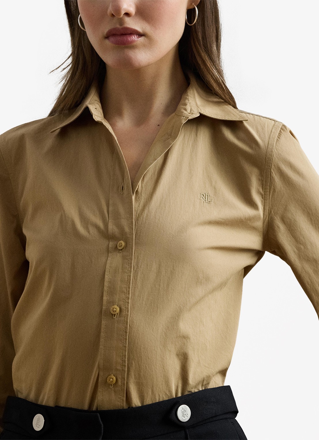 Ralph Lauren Blouse met logoborduring - detail 4 birch tan / beige