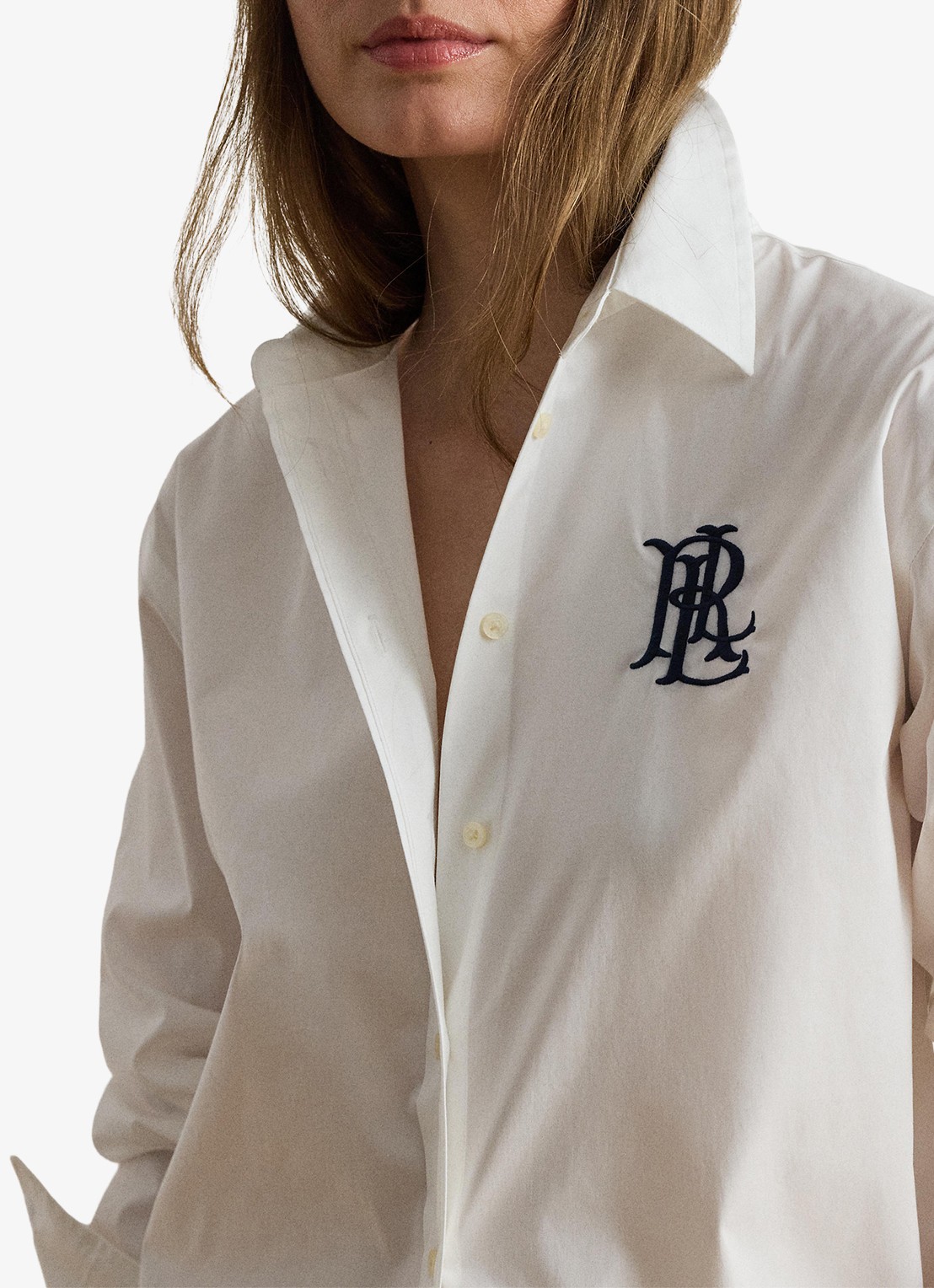 Ralph Lauren Blouse met logoborduring - detail 2 wit