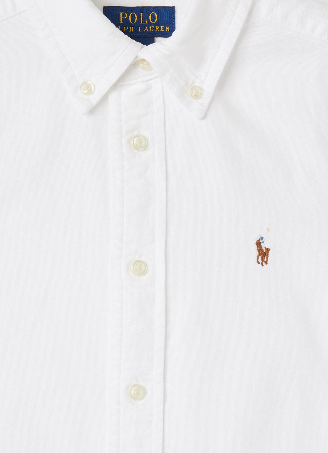 Ralph Lauren Blouse met logoborduring - detail wit