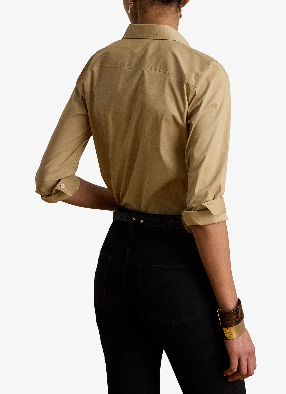 Ralph Lauren Blouse met logoborduring - achterkant 5 birch tan / beige