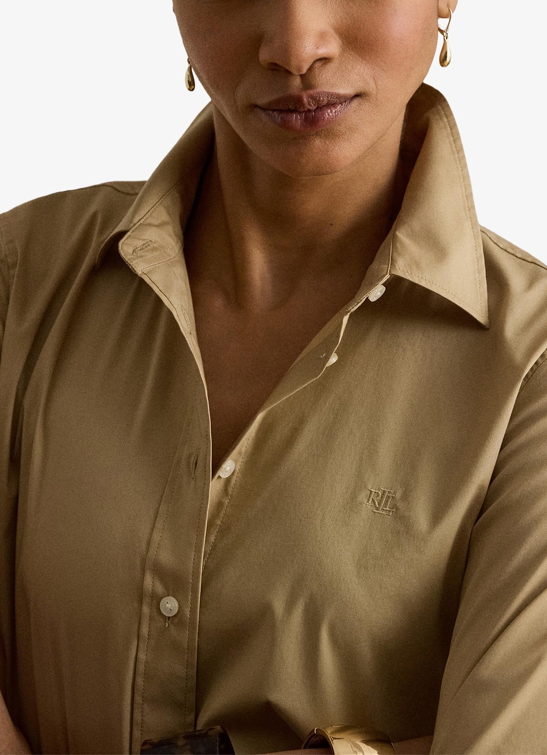 Ralph Lauren Blouse met logoborduring - detail 4 birch tan / beige