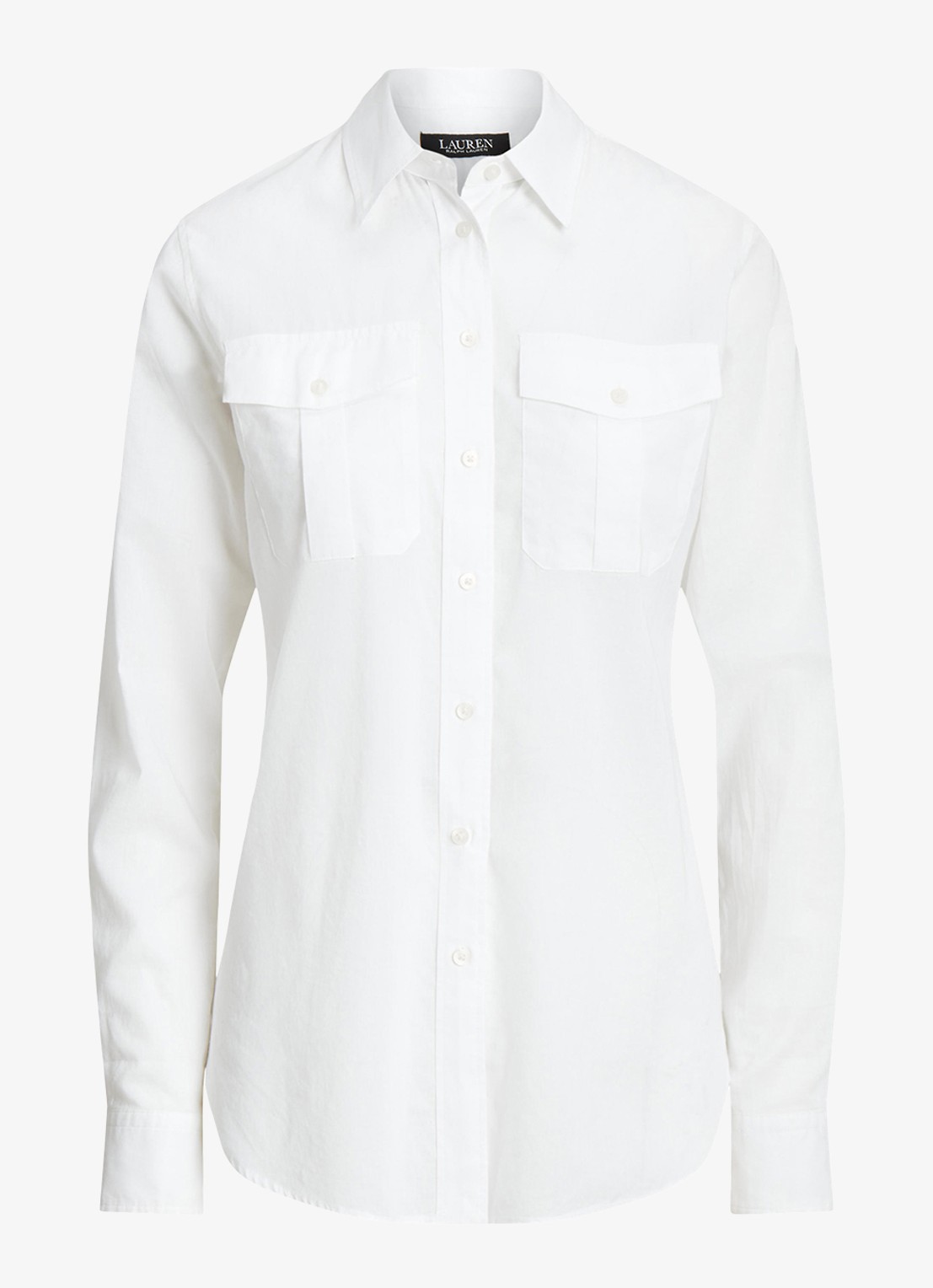 Ralph Lauren Blouse met opgestikte zakken - voorkant 6 wit