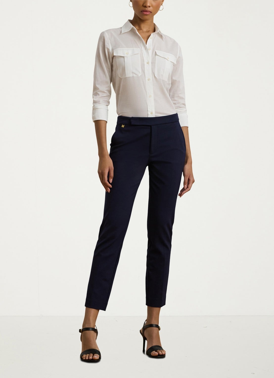 Ralph Lauren Blouse met opgestikte zakken - voorkant 7 wit