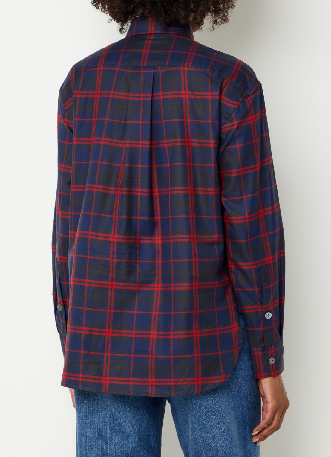 Ralph Lauren Blouse met ruitdessin - achterkant 4 rood
