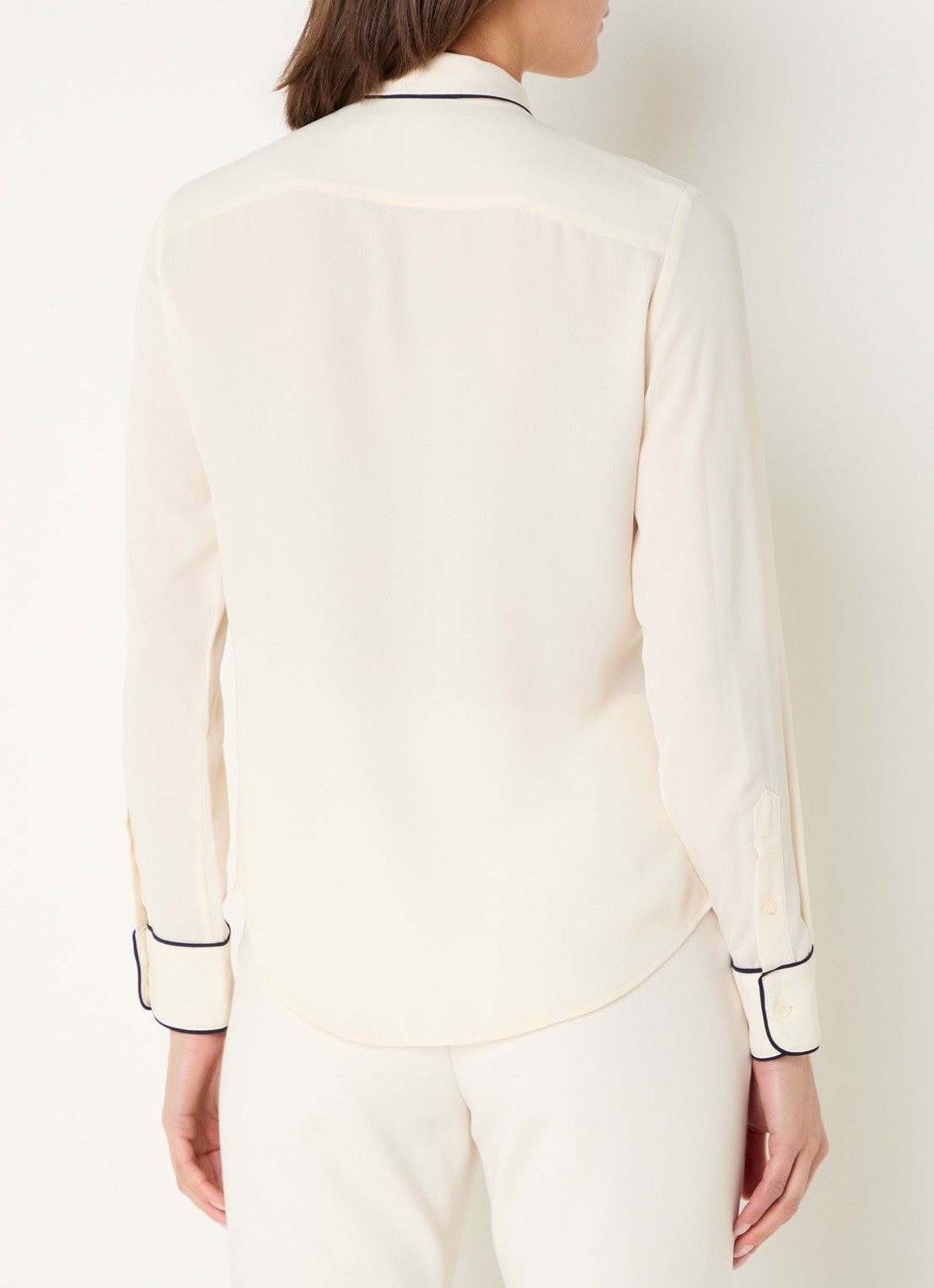 Ralph Lauren Blouse met sjaalkraag  - achterkant 2 creme