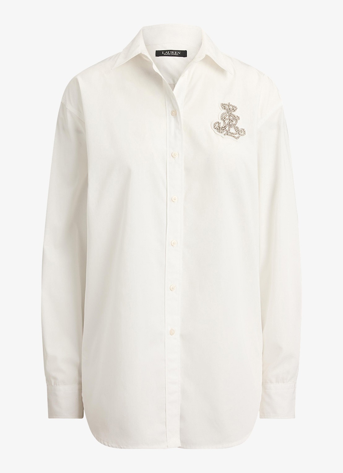 Ralph Lauren Blouse met strass - voorkant wit