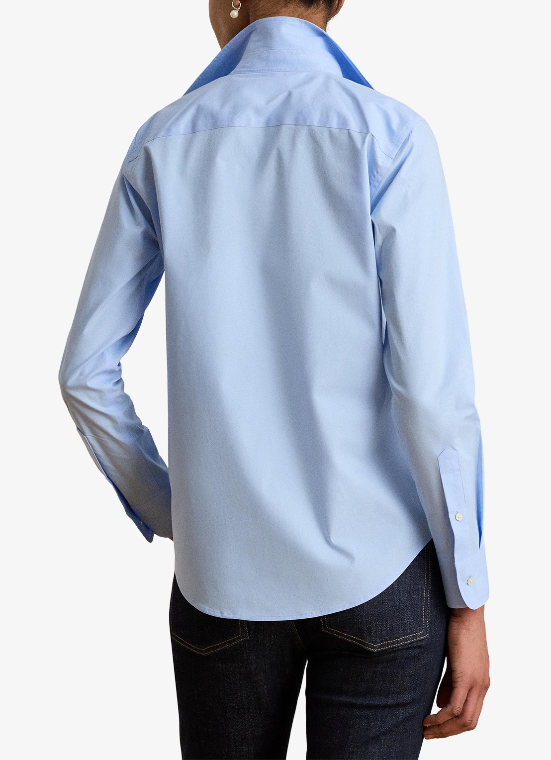 Ralph Lauren Blouse met stretch - achterkant 3 blue / blauw