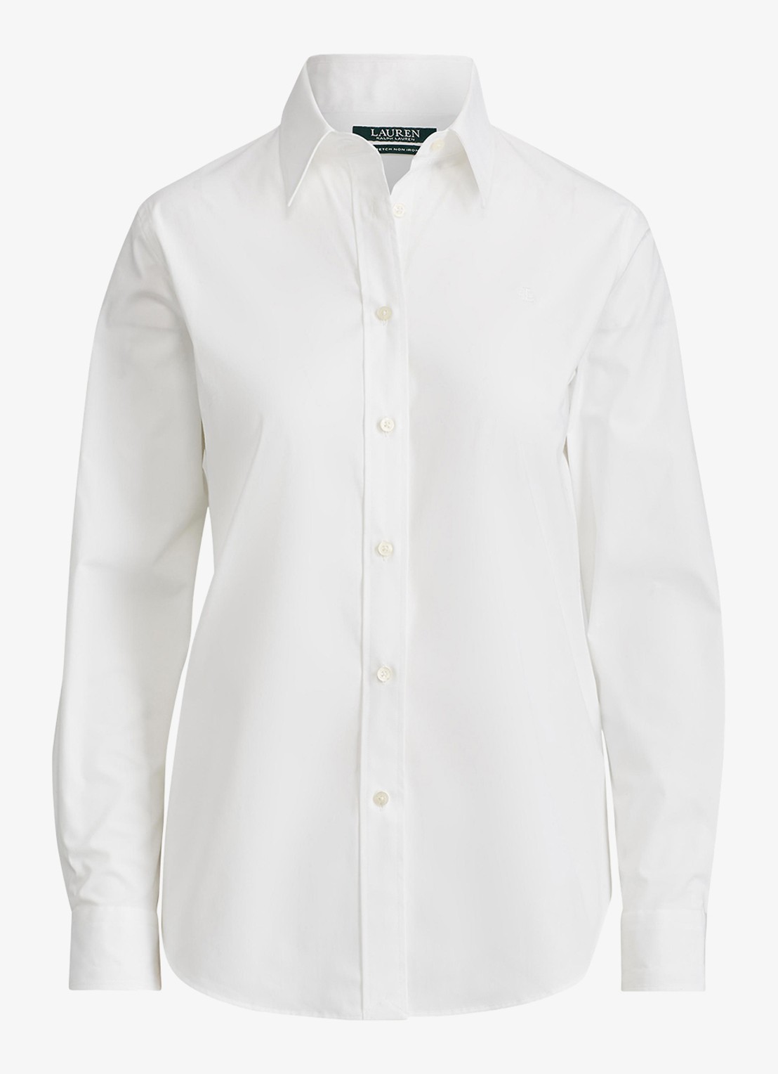 Ralph Lauren Blouse met stretch - voorkant 4 white / wit