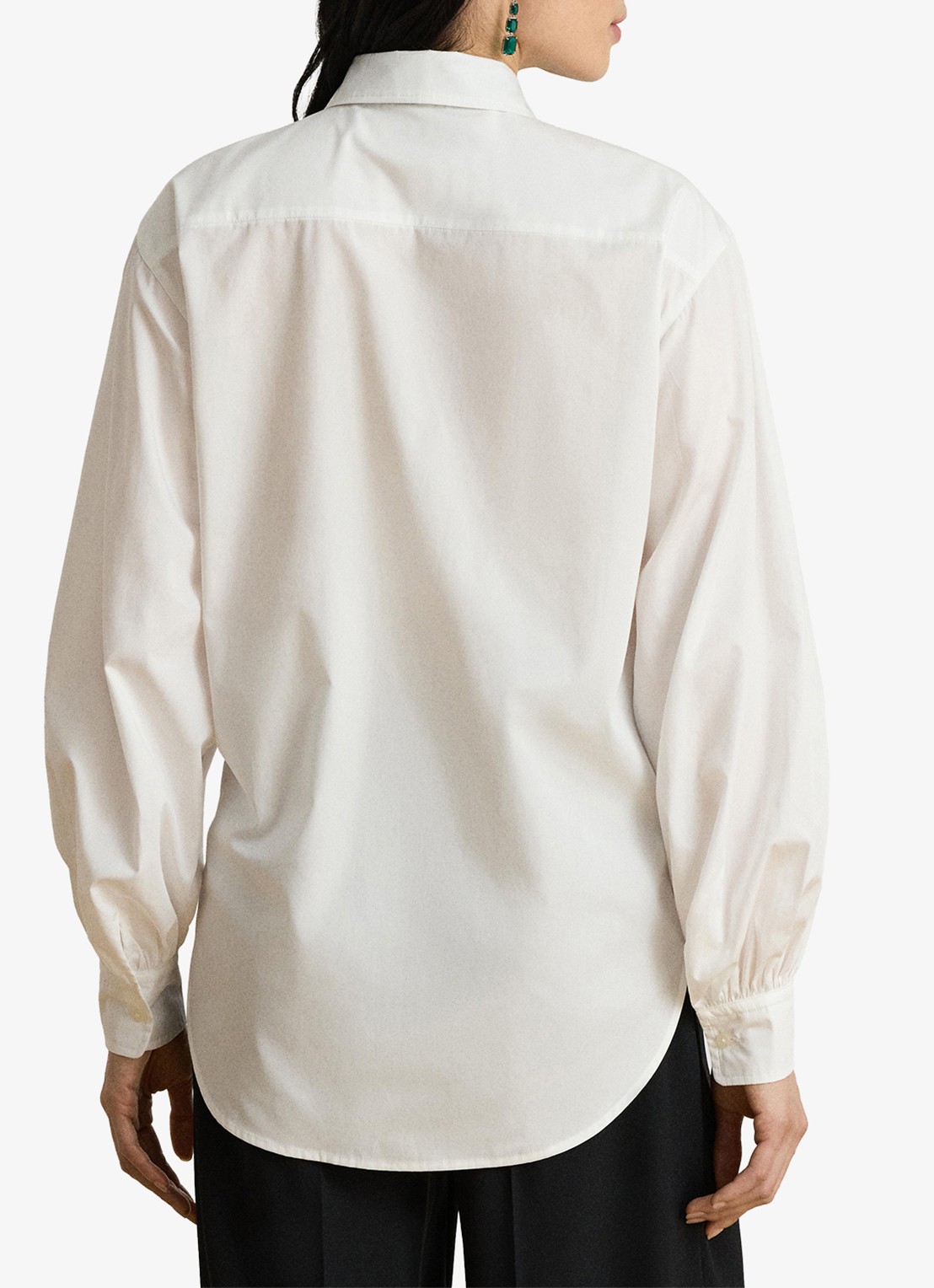 Ralph Lauren Blouse met volant en strikdetail - achterkant wit