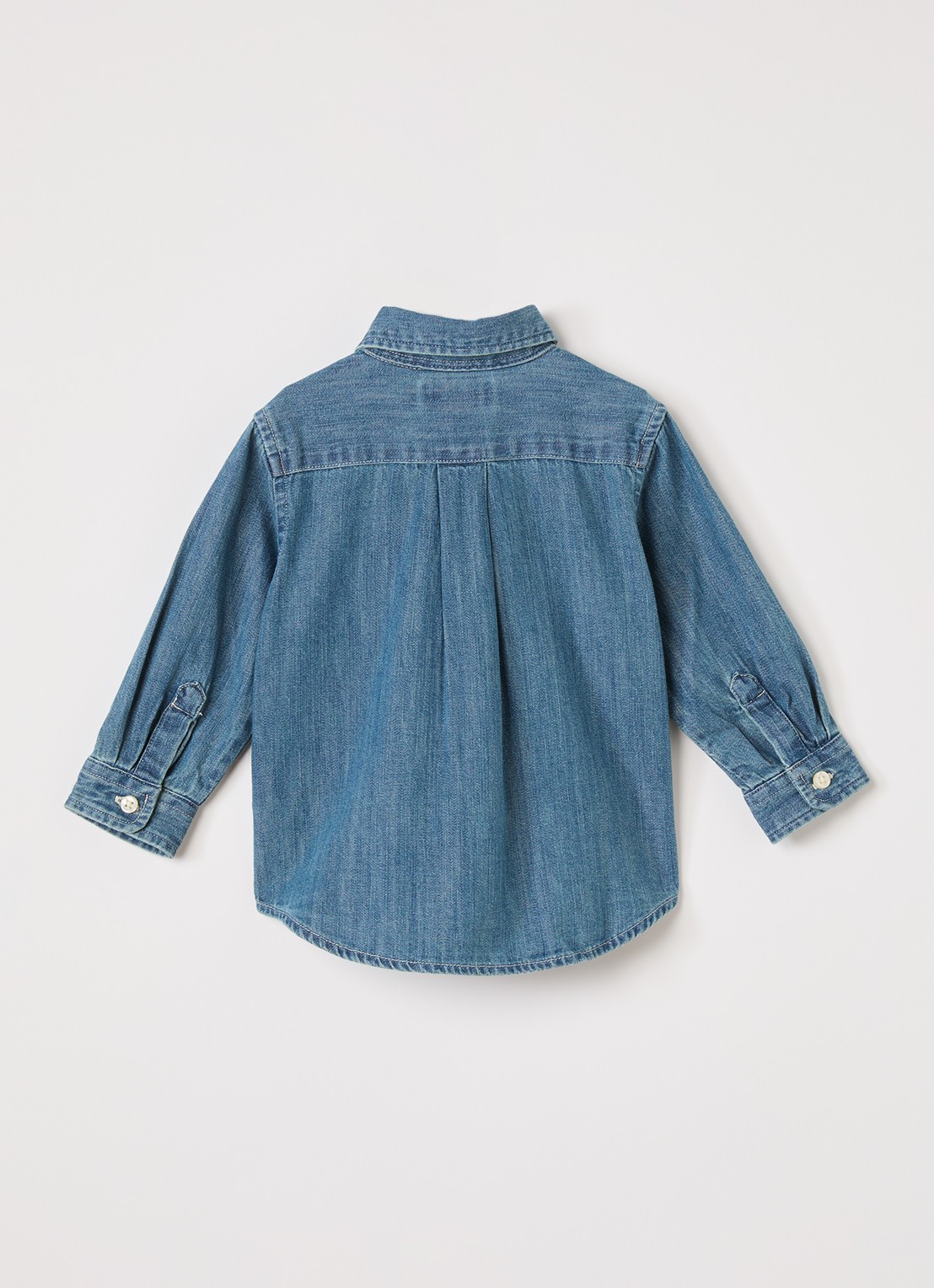 Ralph Lauren Blouse van denim - voorkant 3 indigo