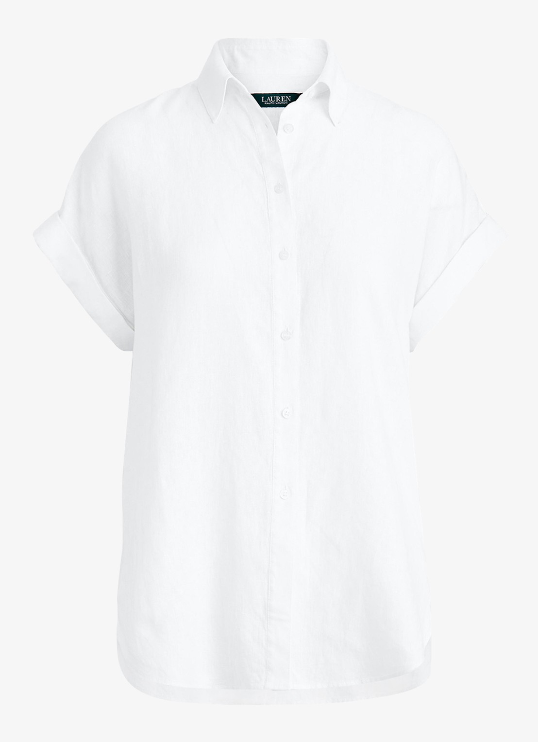Ralph Lauren Blouse van linnen - voorkant 3 white / wit