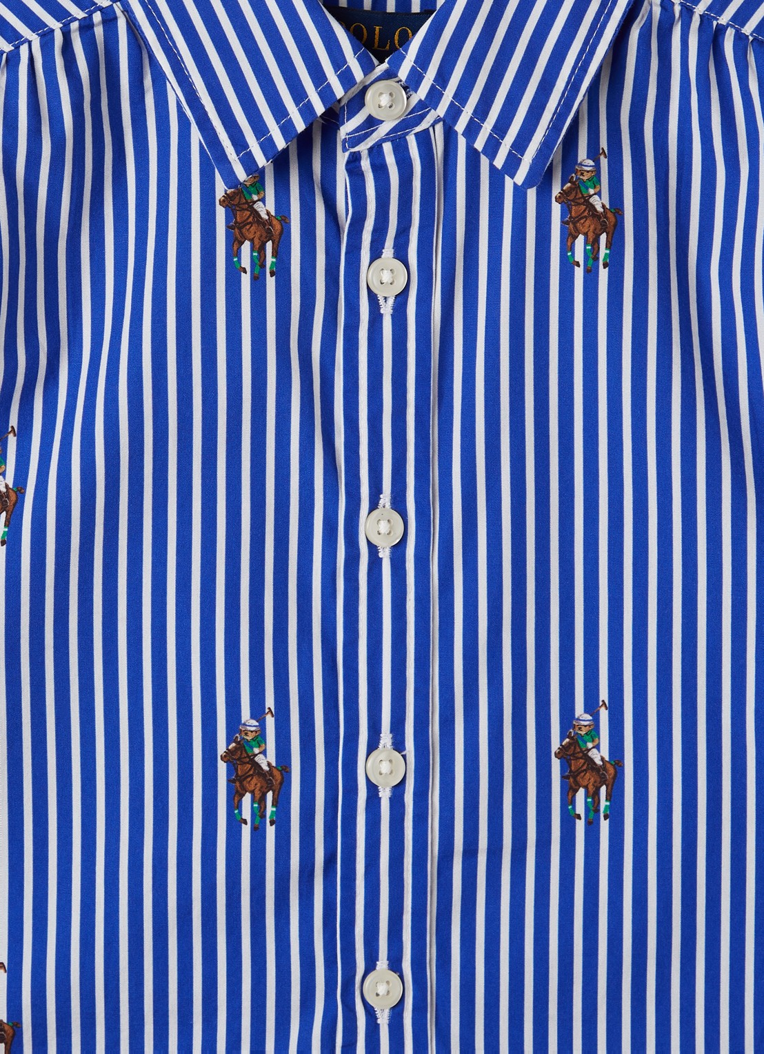 Ralph Lauren Blousejurk met streepprint - detail rood