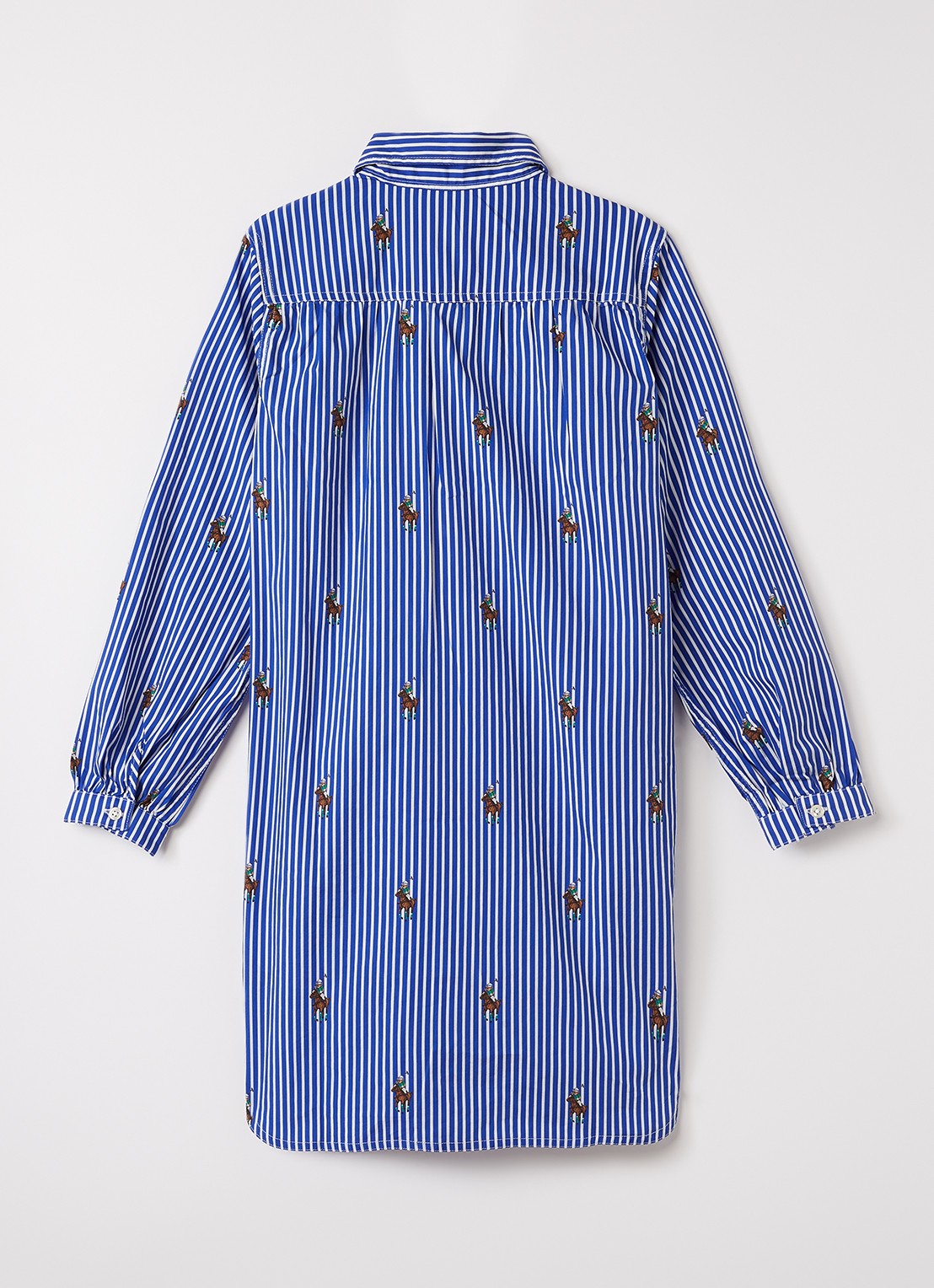 Ralph Lauren Blousejurk met streepprint - voorkant 3 rood