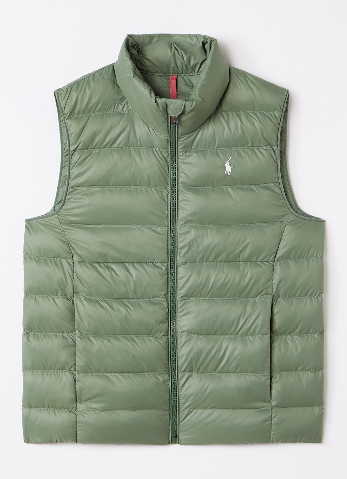 Ralph Lauren Bodywarmer met ritszakken - voorkant 2 legergroen