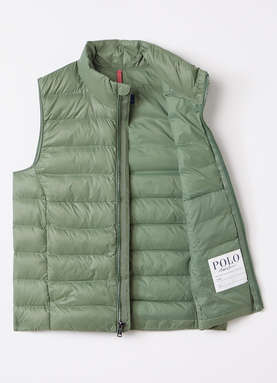 Ralph Lauren Bodywarmer met ritszakken - voorkant 3 legergroen