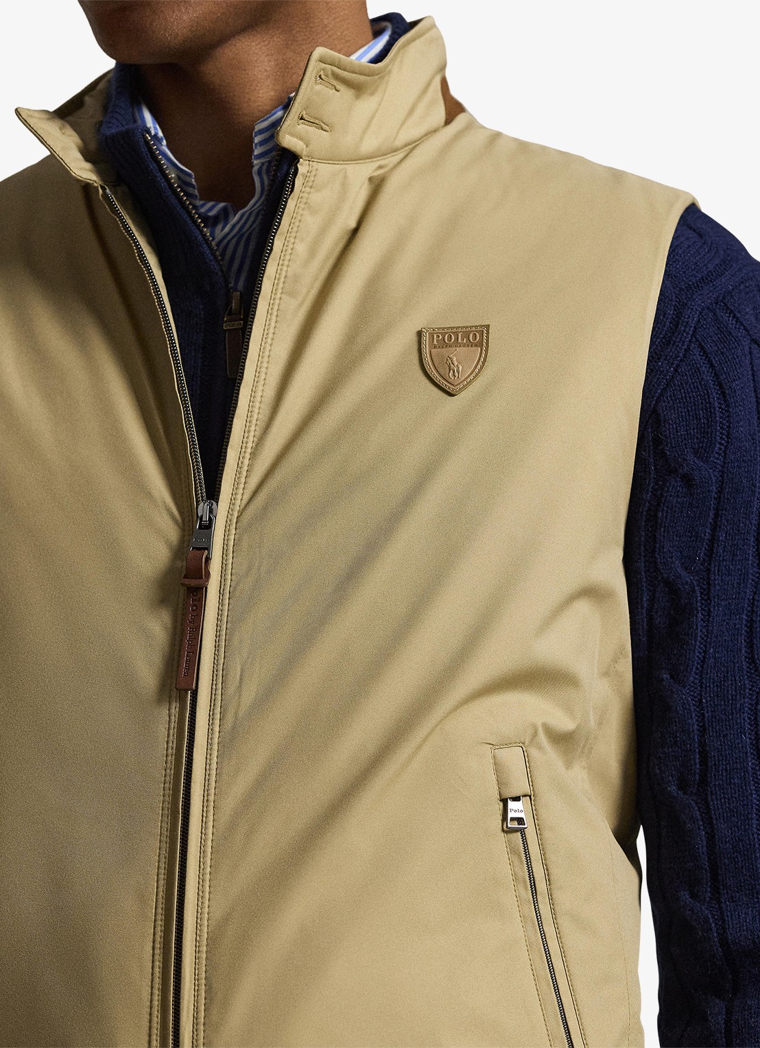 Ralph Lauren Bodywarmer met ritszakken - detail 2 rl khaki / khaki