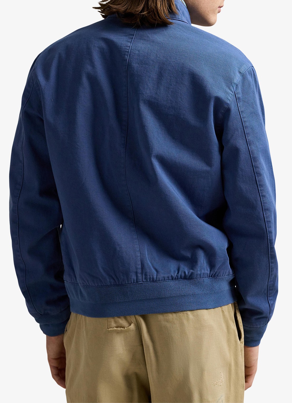 Ralph Lauren Bomberjack met logoborduring en klepzakken - achterkant old royal