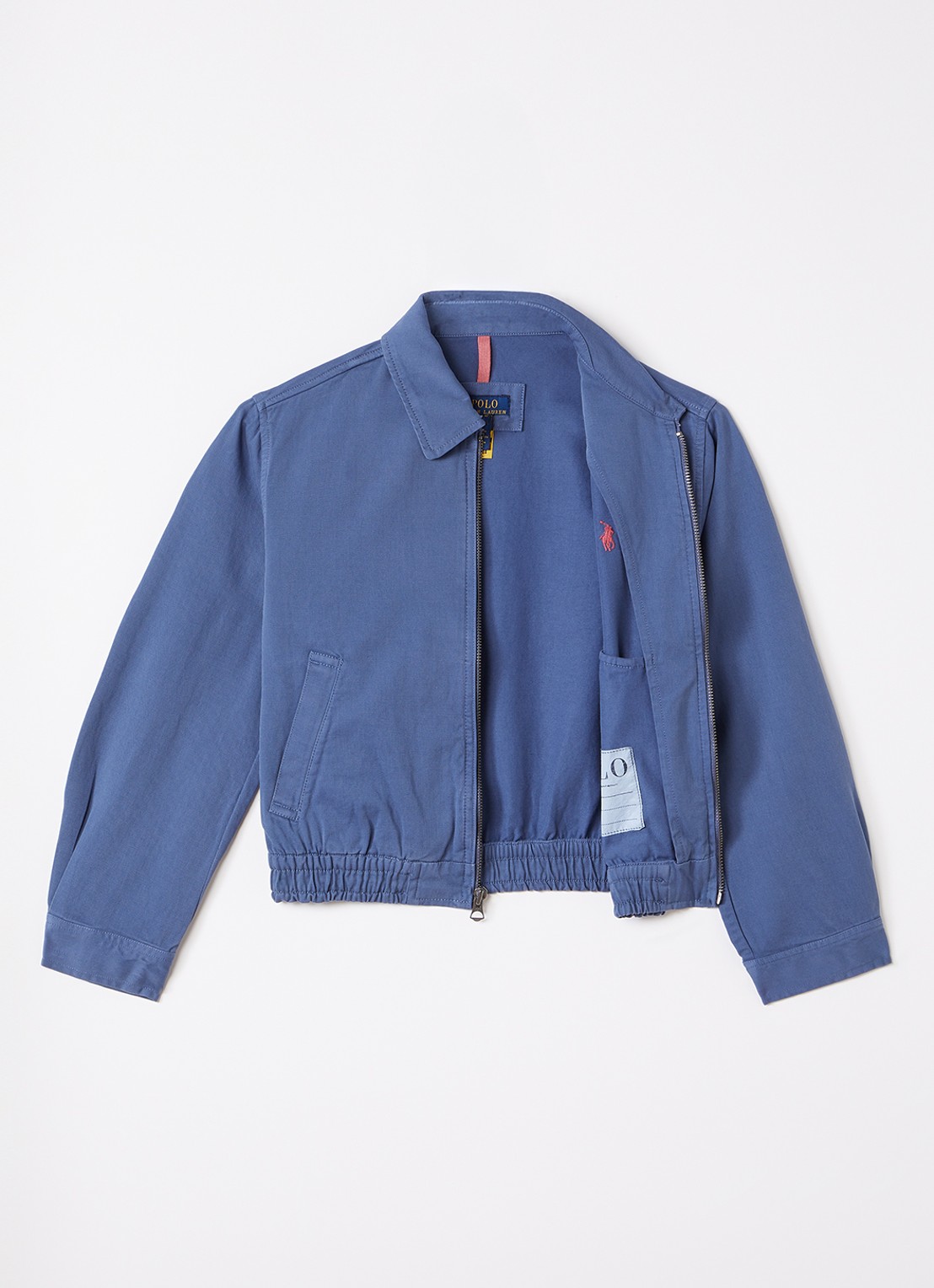 Ralph Lauren Bomberjack met logoborduring - voorkant 2 indigo