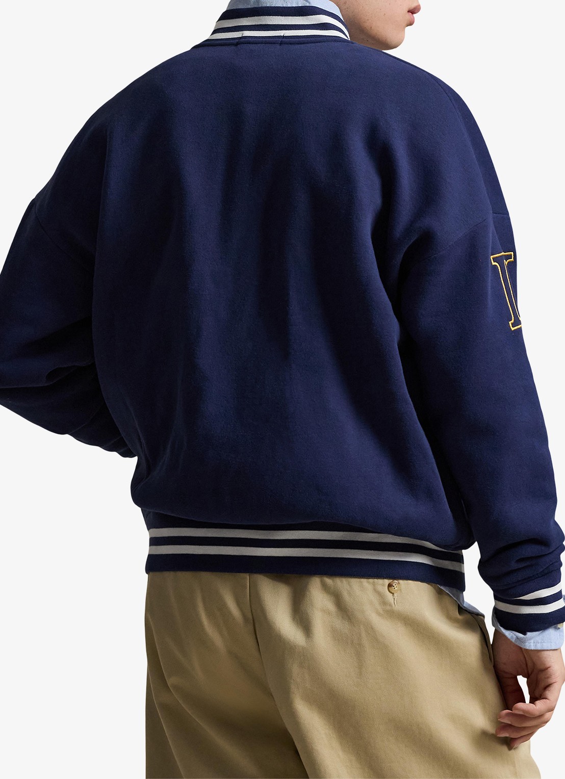 Ralph Lauren Bomberjack met logoborduring - achterkant 3 newport navy