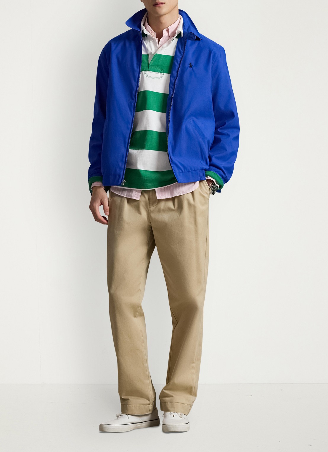 Ralph Lauren Bomberjack met steekzakken - voorkant 2 new sapphire-2zi3
