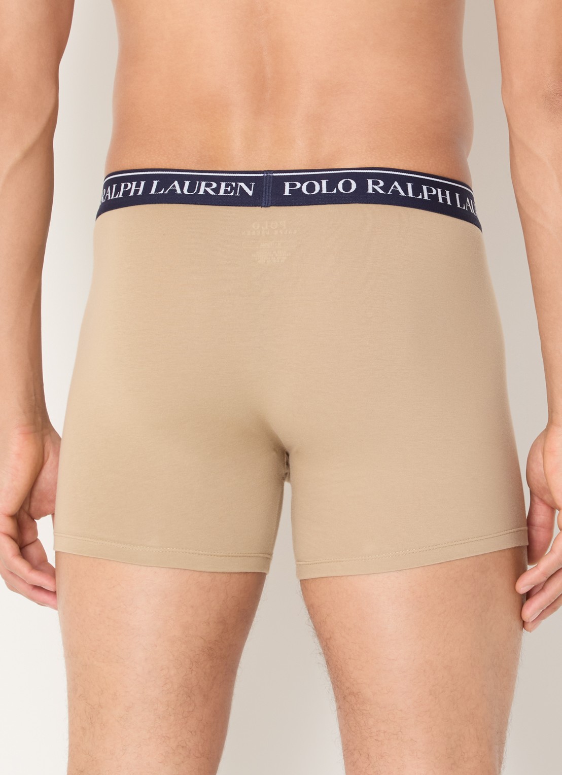 Ralph Lauren Boxer met logoband in 3-pack - achterkant 4 legergroen