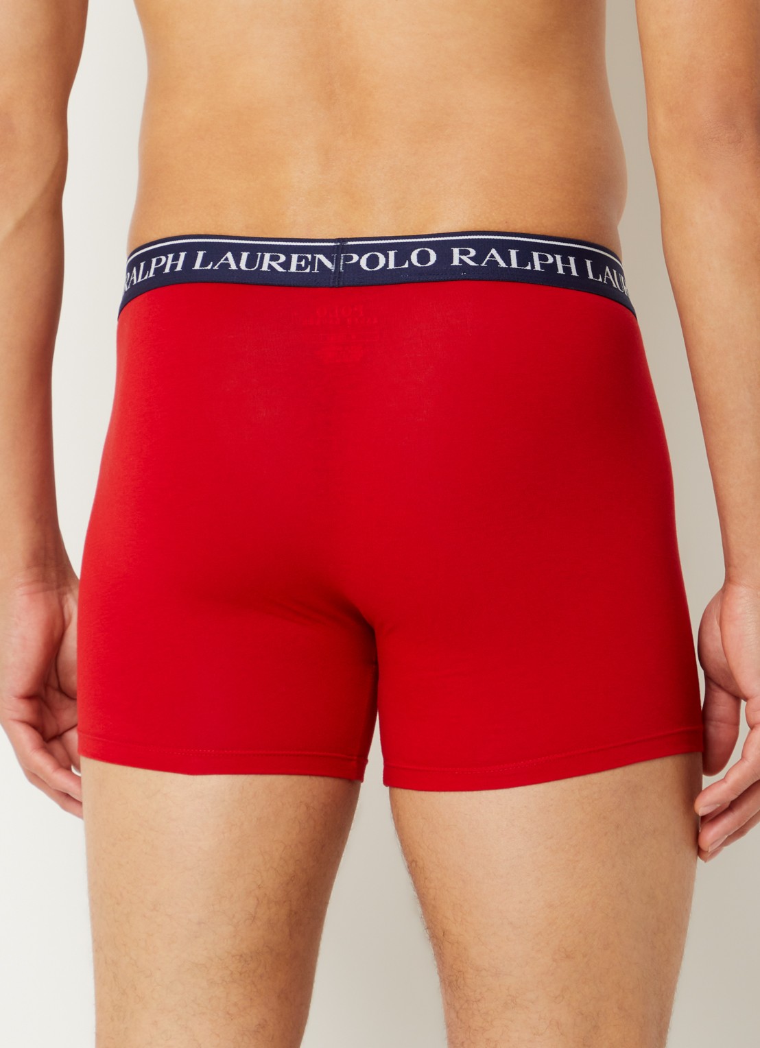 Ralph Lauren Boxer met logoband in 3-pack - achterkant multicolor
