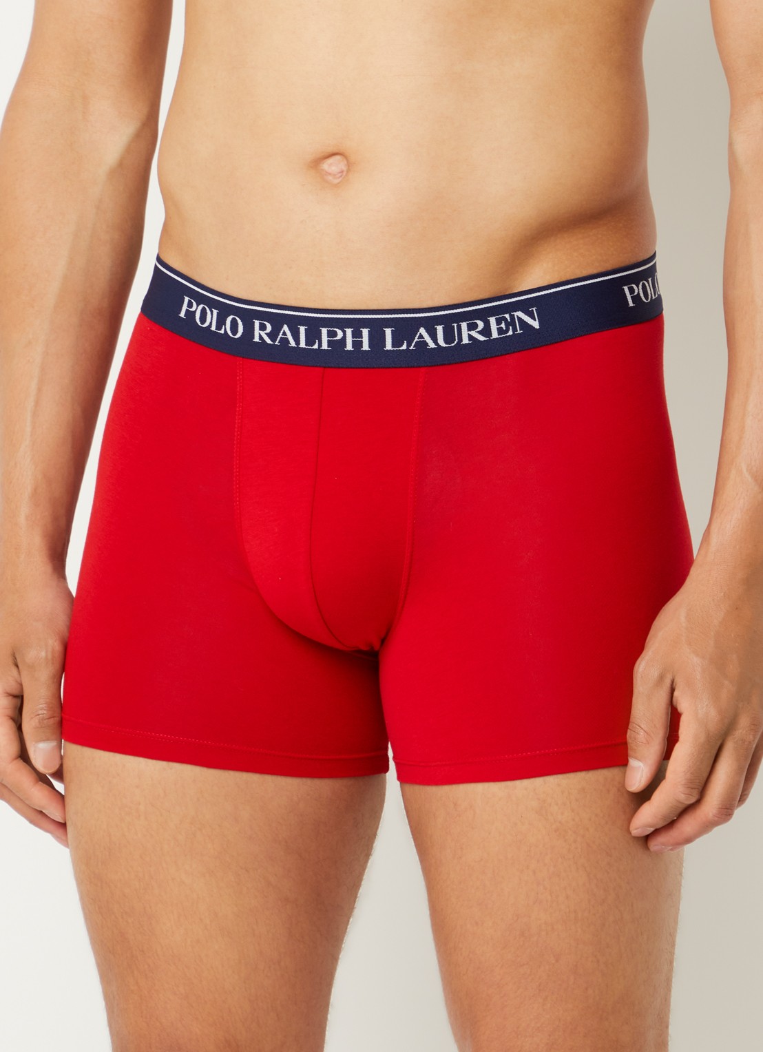 Ralph Lauren Boxer met logoband in 3-pack - voorkant 4 multicolor