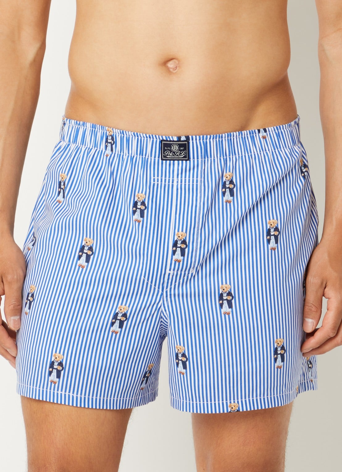 Ralph Lauren Boxershort met print in 3-pack  - voorkant 3 indigo