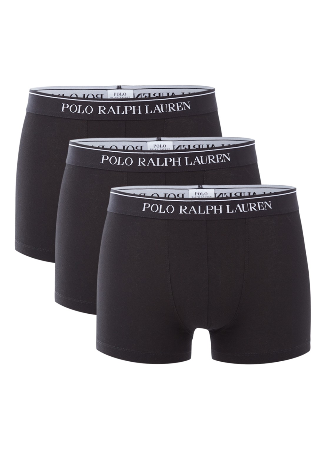 Ralph Lauren Boxershorts in uni in 3-pack  - voorkant zwart