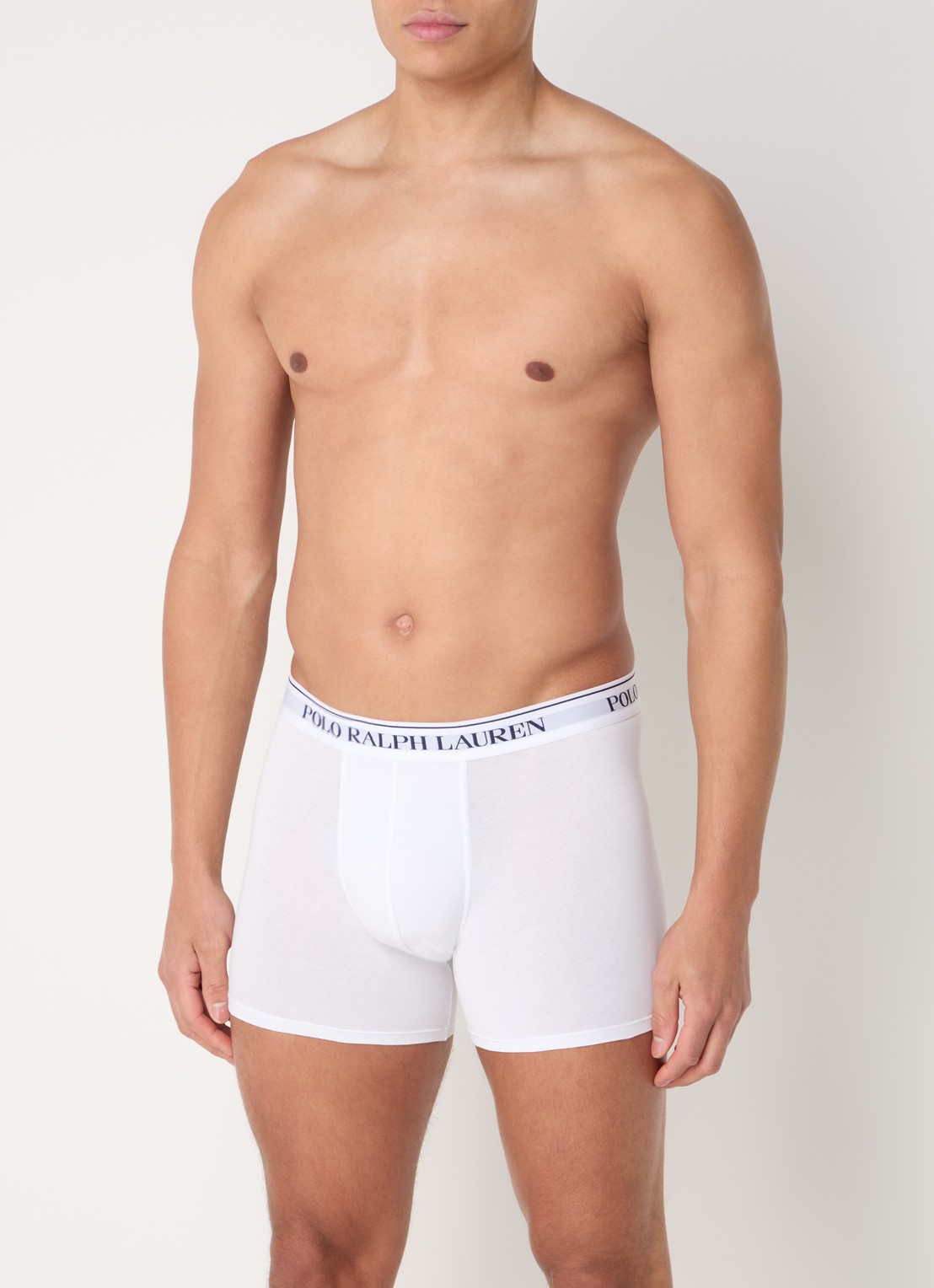 Ralph Lauren Boxershorts met logoband in 3-pack - voorkant 2 lichtblauw