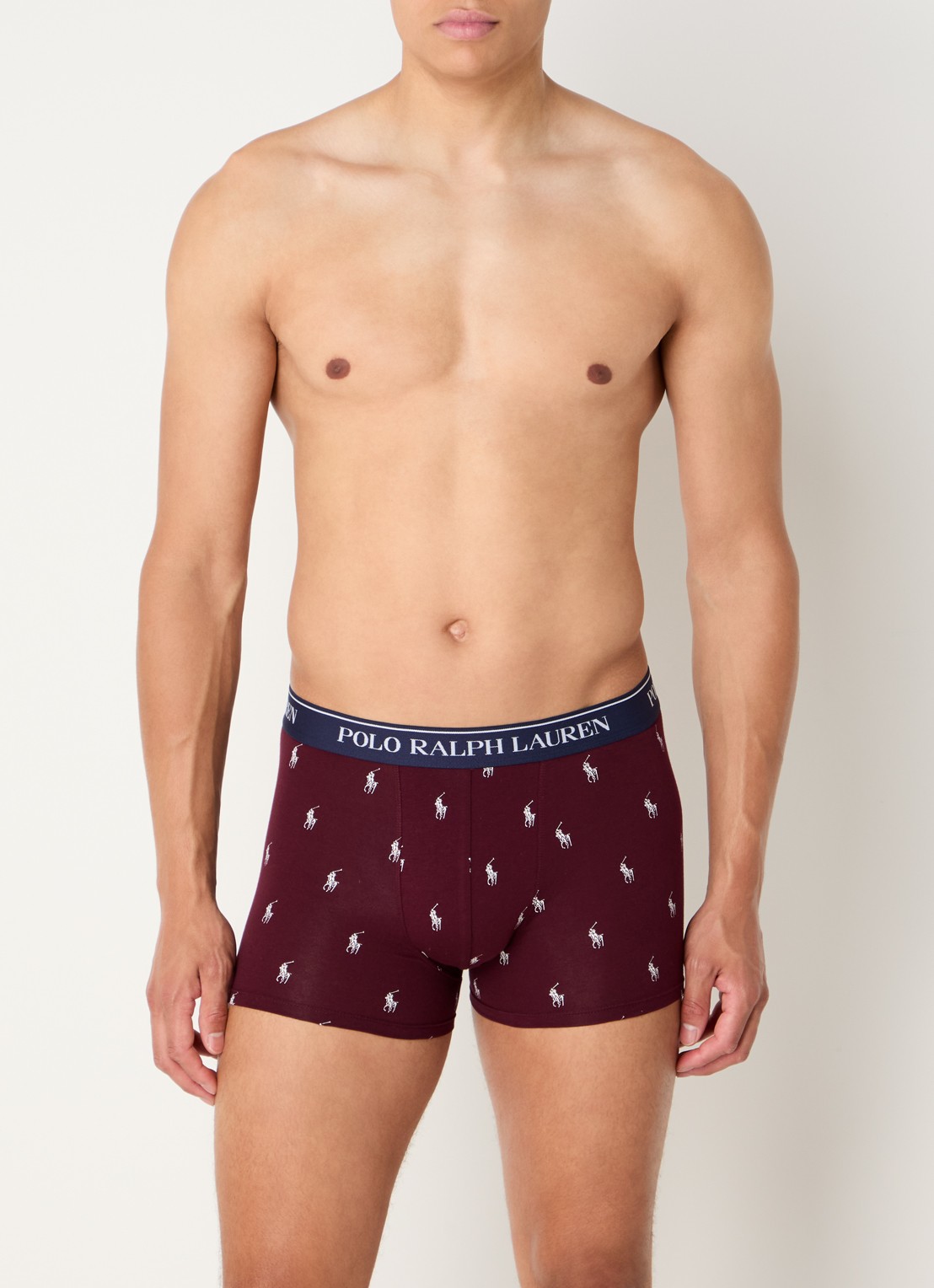 Ralph Lauren Boxershorts met logoband in 3-pack - voorkant 4 donkergroen