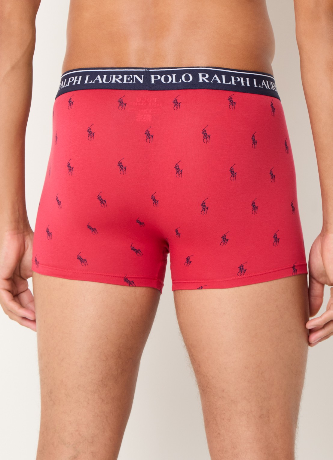 Ralph Lauren Boxershorts met logoband in 3-pack - achterkant rood