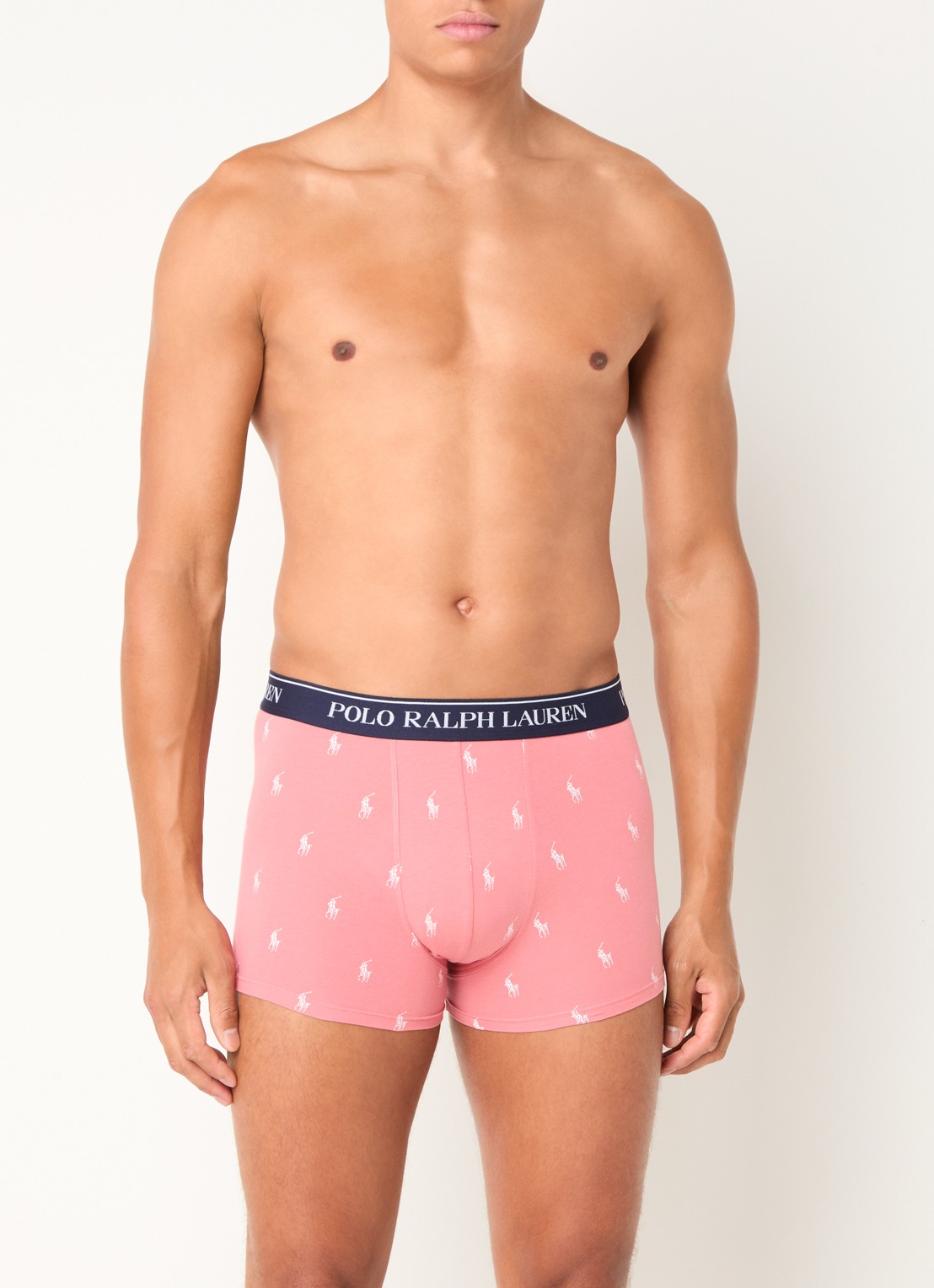 Ralph Lauren Boxershorts met logoband in 3-pack - voorkant 3 blauw