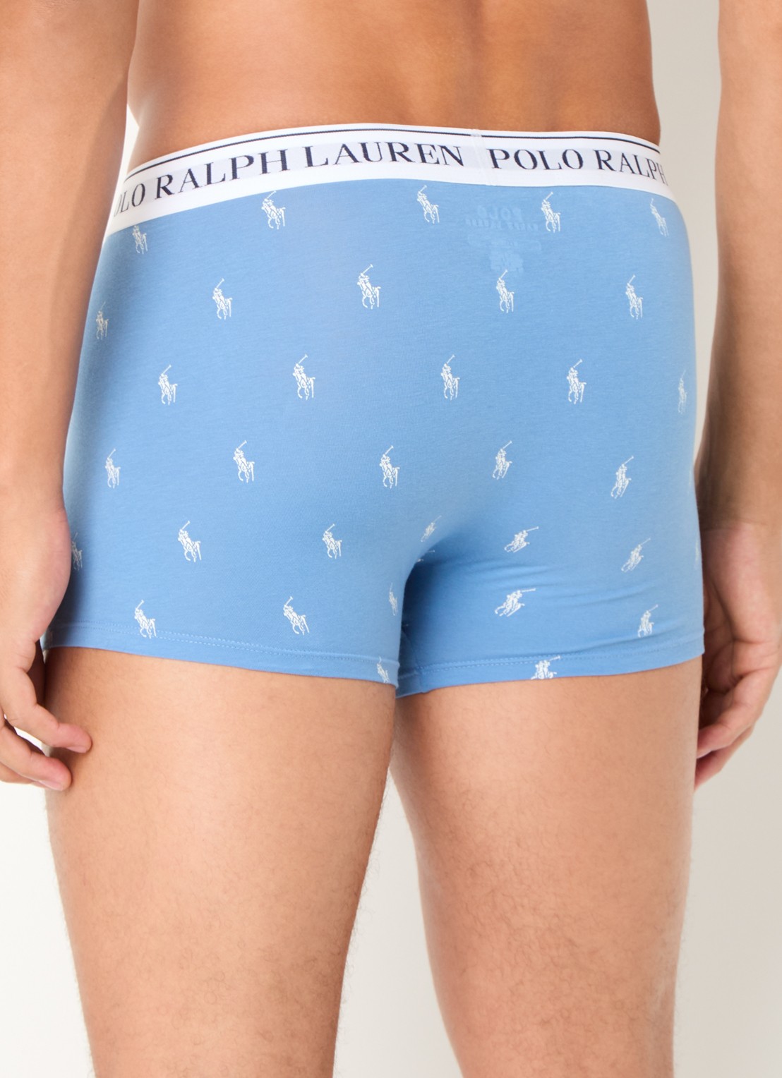 Ralph Lauren Boxershorts met logoband in 3-pack - achterkant 2 blauw